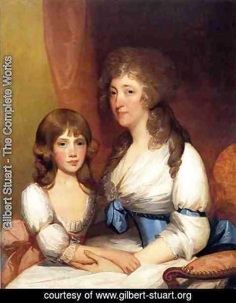 Gilbert Stuart - Mrs. Samuel Dick and Daughter Charlotte Anna