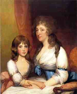 Gilbert Stuart - Mrs. Samuel Dick and Daughter Charlotte Anna