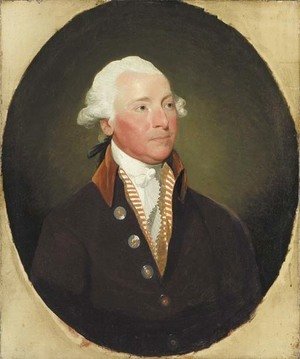 Portrait of a gentleman, said to be Sir John Leeds, Bt. (d. 1811), bust-length, in a brown jacket with a velvet collar